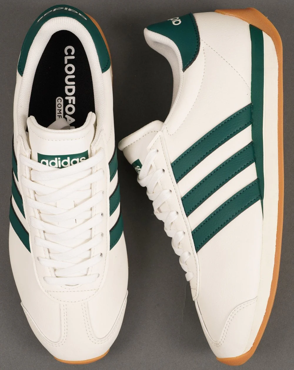 Adidas Runvista Trainers Off White / Green - Image 4