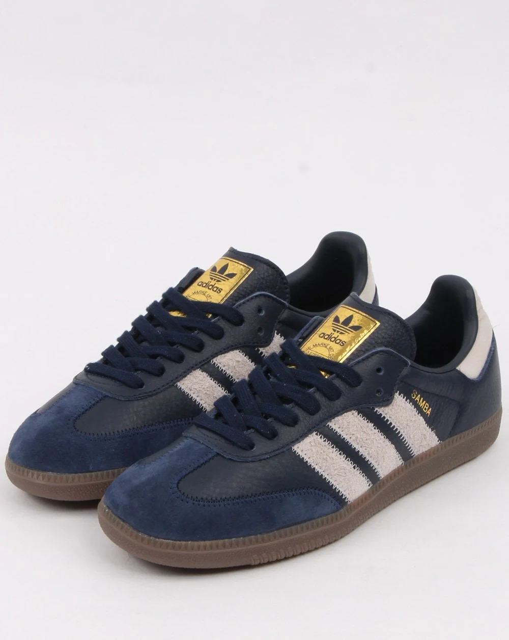 Adidas Samba Og Ft Trainers Navy/Grey - Image 3