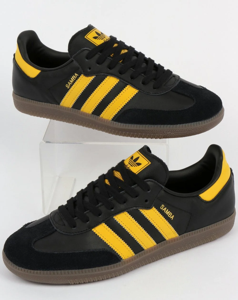 Adidas Samba OG Trainers Black/Bold Gold - Image 2