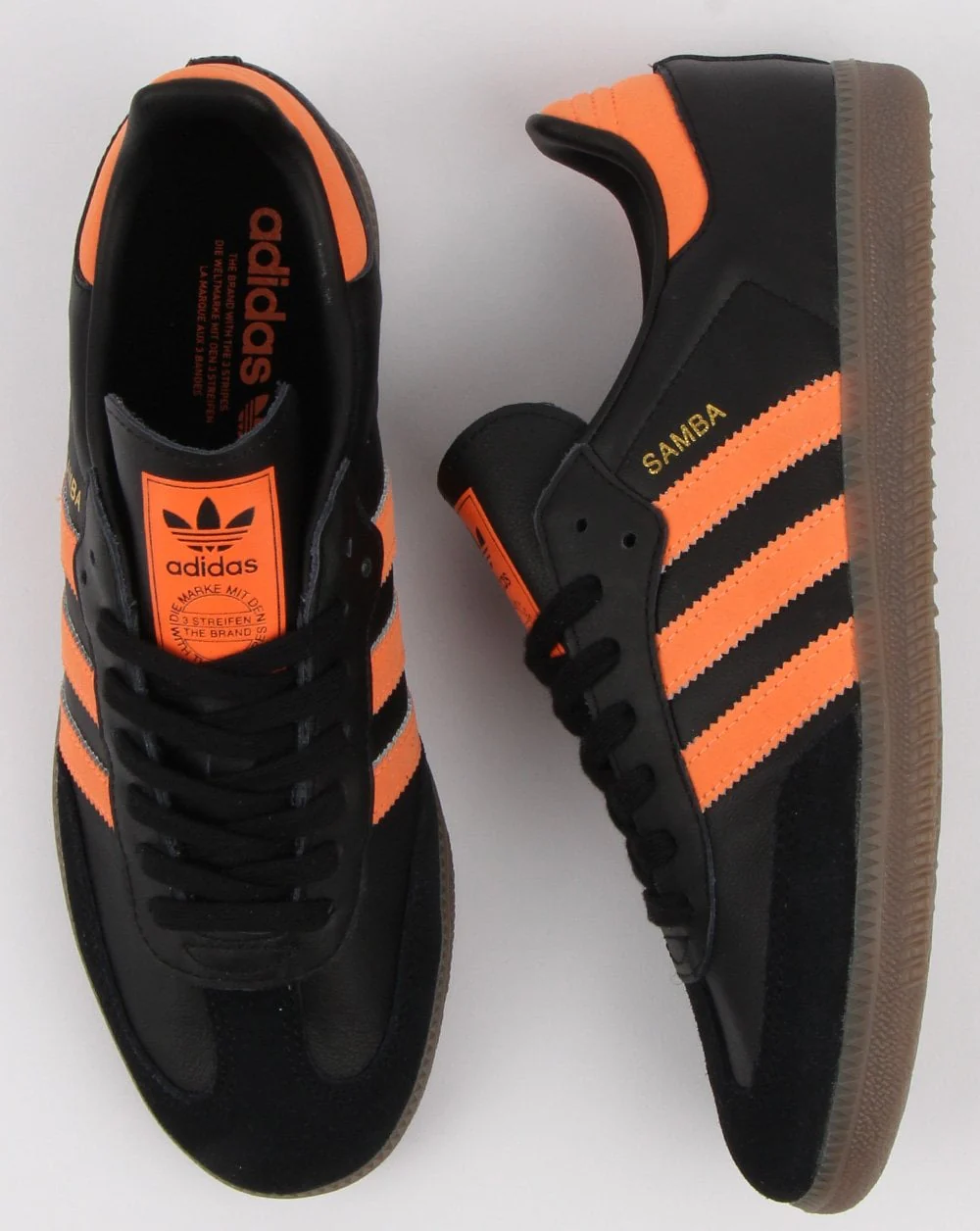 Adidas Samba Og Trainers Black/ Orange - Image 2
