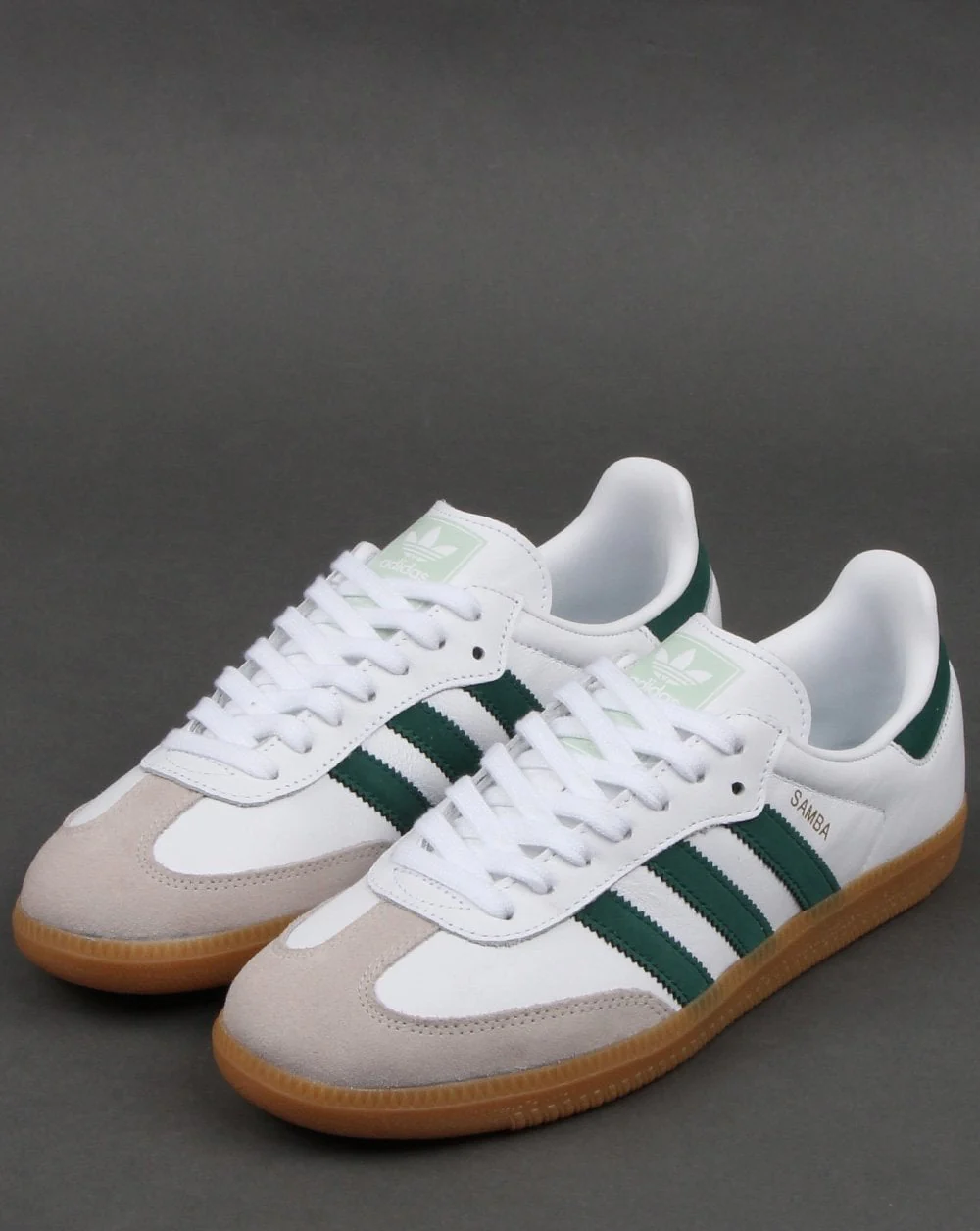Adidas Samba Og Trainers White/Fresh Green - Image 3