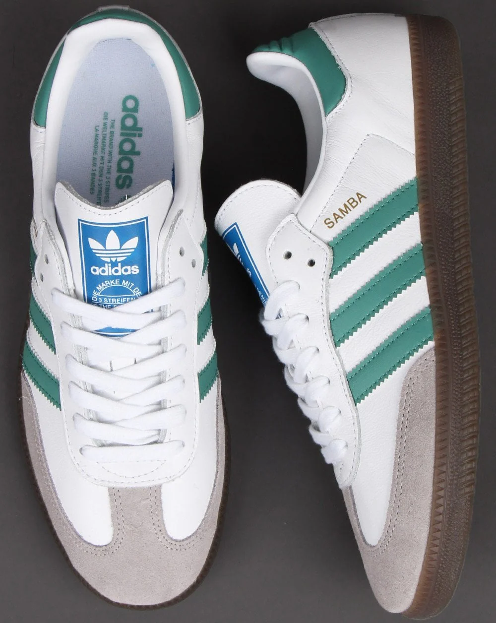 Adidas Samba Og Trainers White/Light Green - Image 2