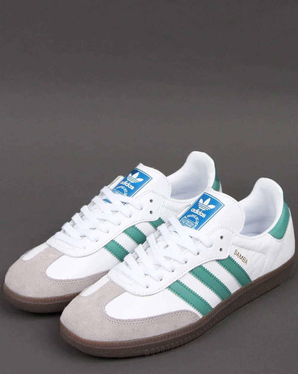Adidas Samba Og Trainers White/Light Green - Image 3