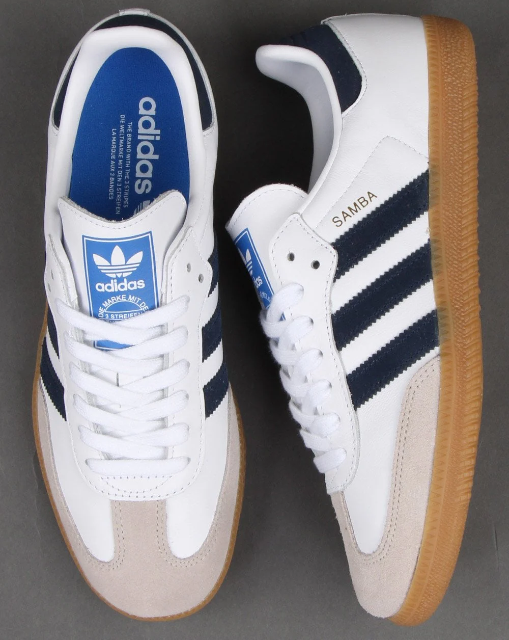 Adidas Samba Og Trainers White/Navy - Image 2