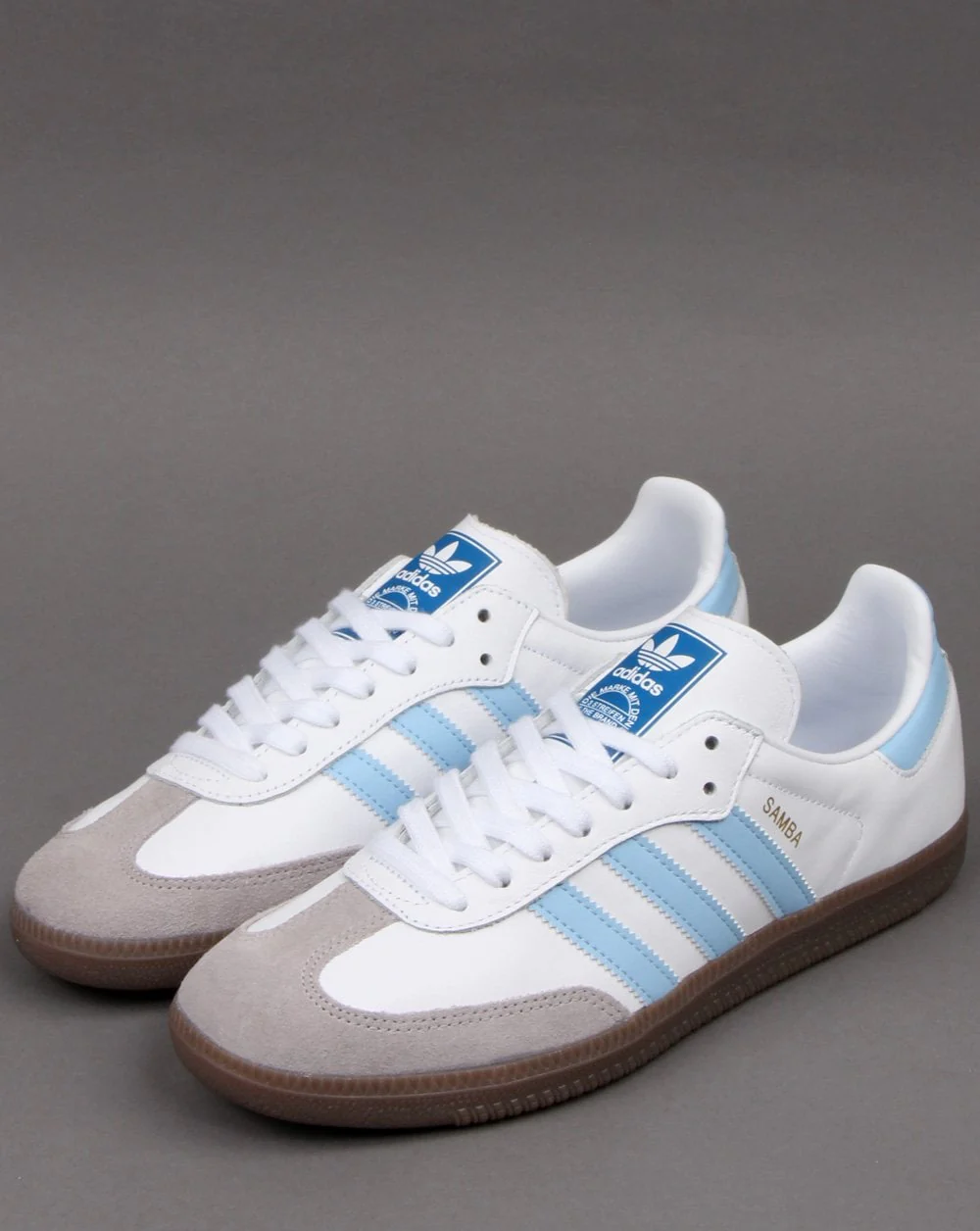 Adidas Samba Og Trainers White/Sky Blue - Image 4