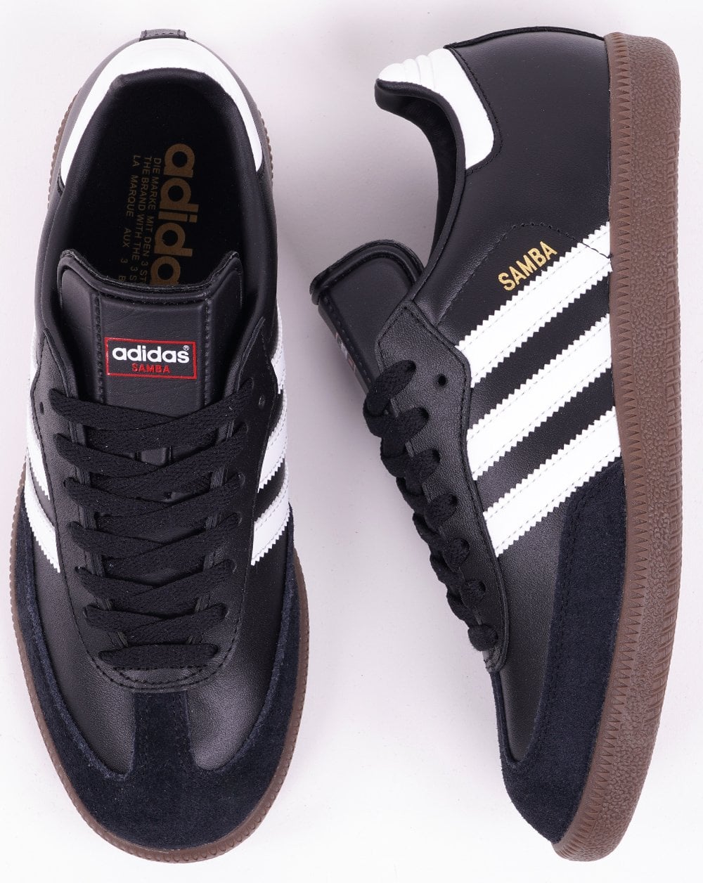 Adidas Samba Trainers Black/White/Gum - Image 4