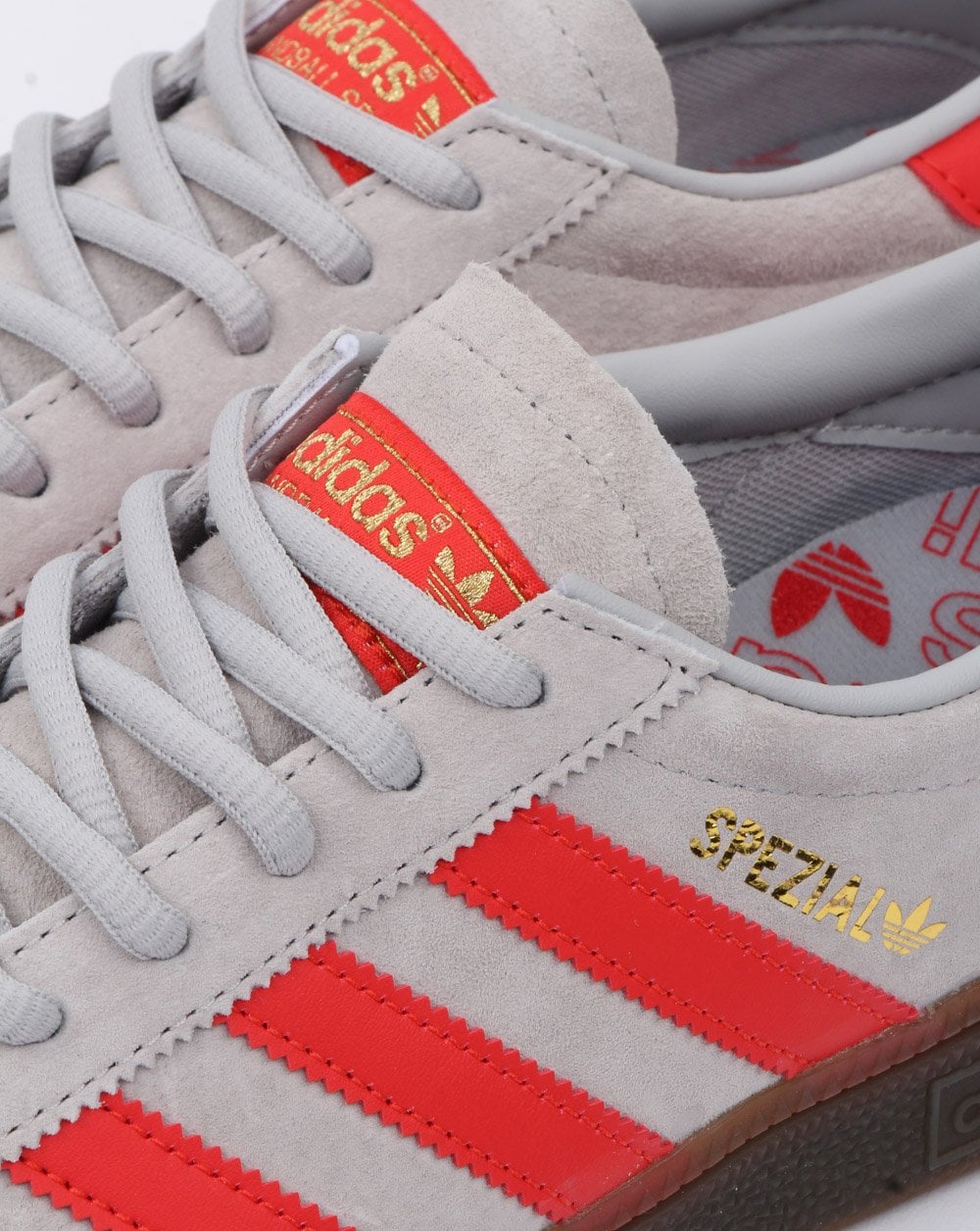 Adidas Spezial Trainers Grey/Red - Image 3