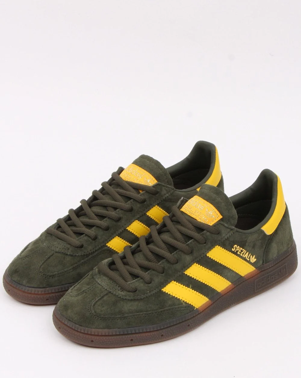 Adidas Spezial Trainers Khaki Green/Yellow - Image 4