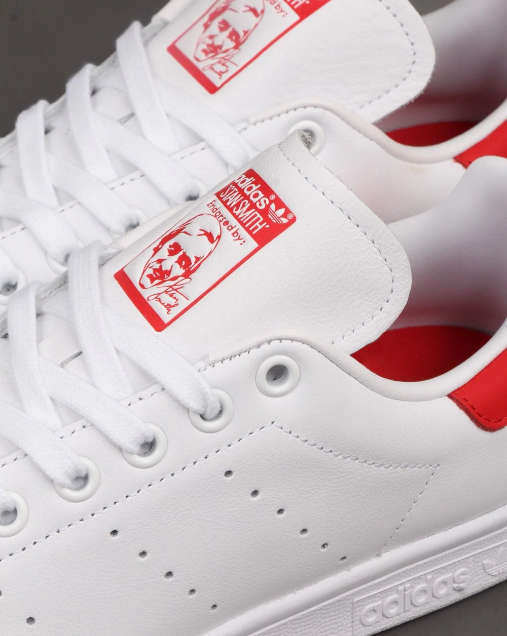 Adidas Stan Smith Trainers White/Red - Image 4