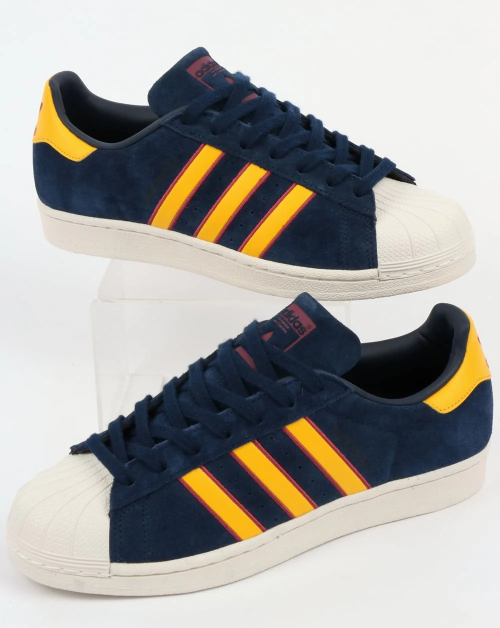 Adidas Superstar Trainers Navy/Yellow/Red
