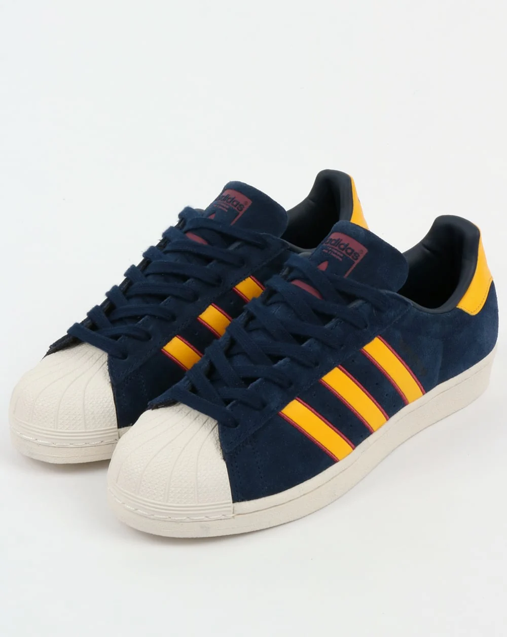 Adidas Superstar Trainers Navy/Yellow/Red - Image 3