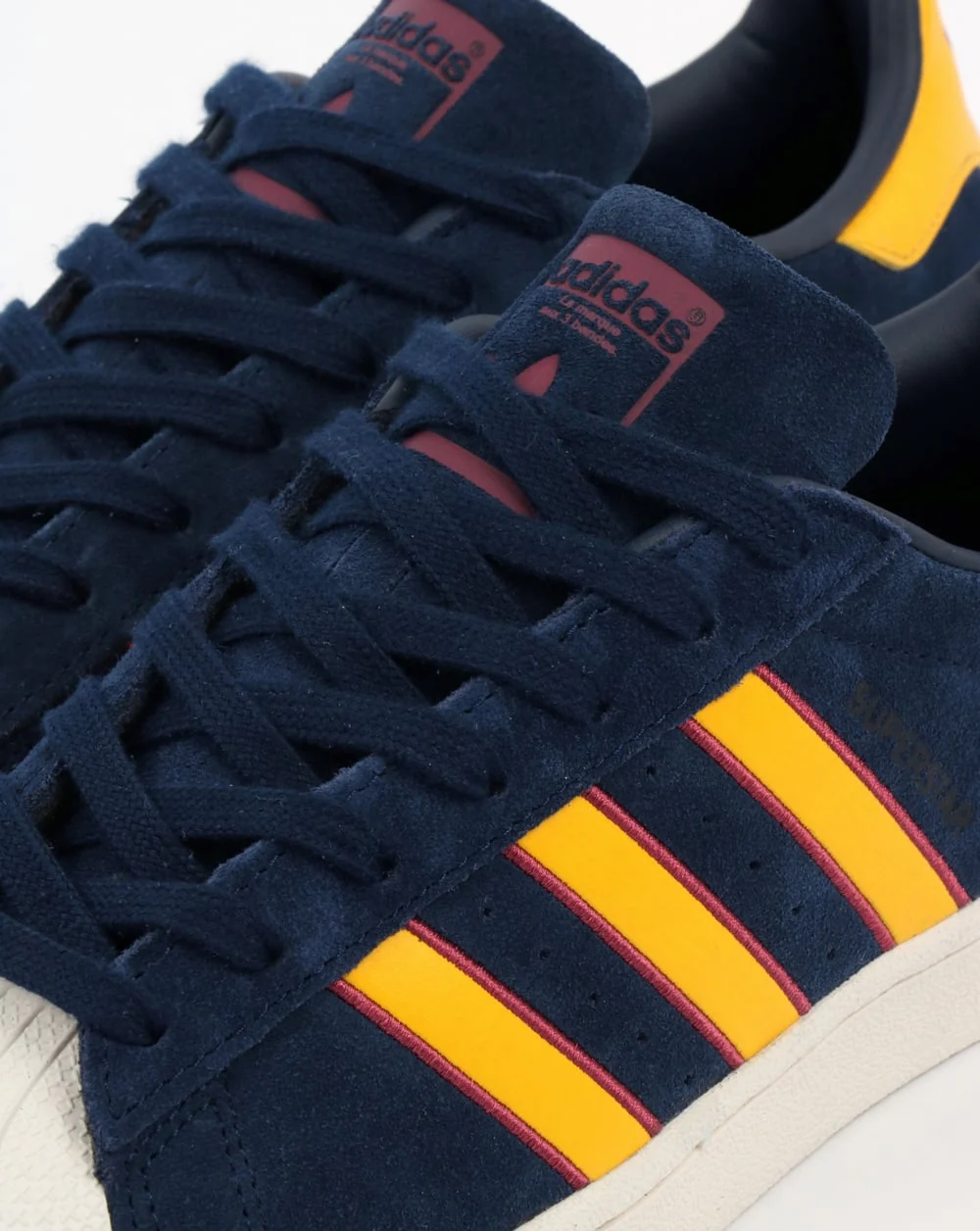 Adidas Superstar Trainers Navy/Yellow/Red - Image 4