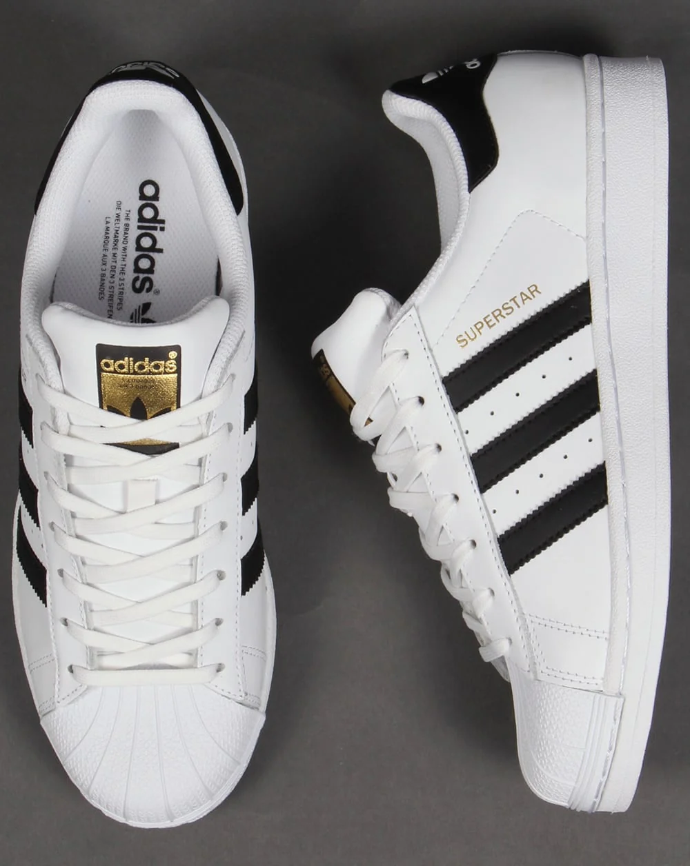 Adidas Superstar Trainers White/Black - Image 2