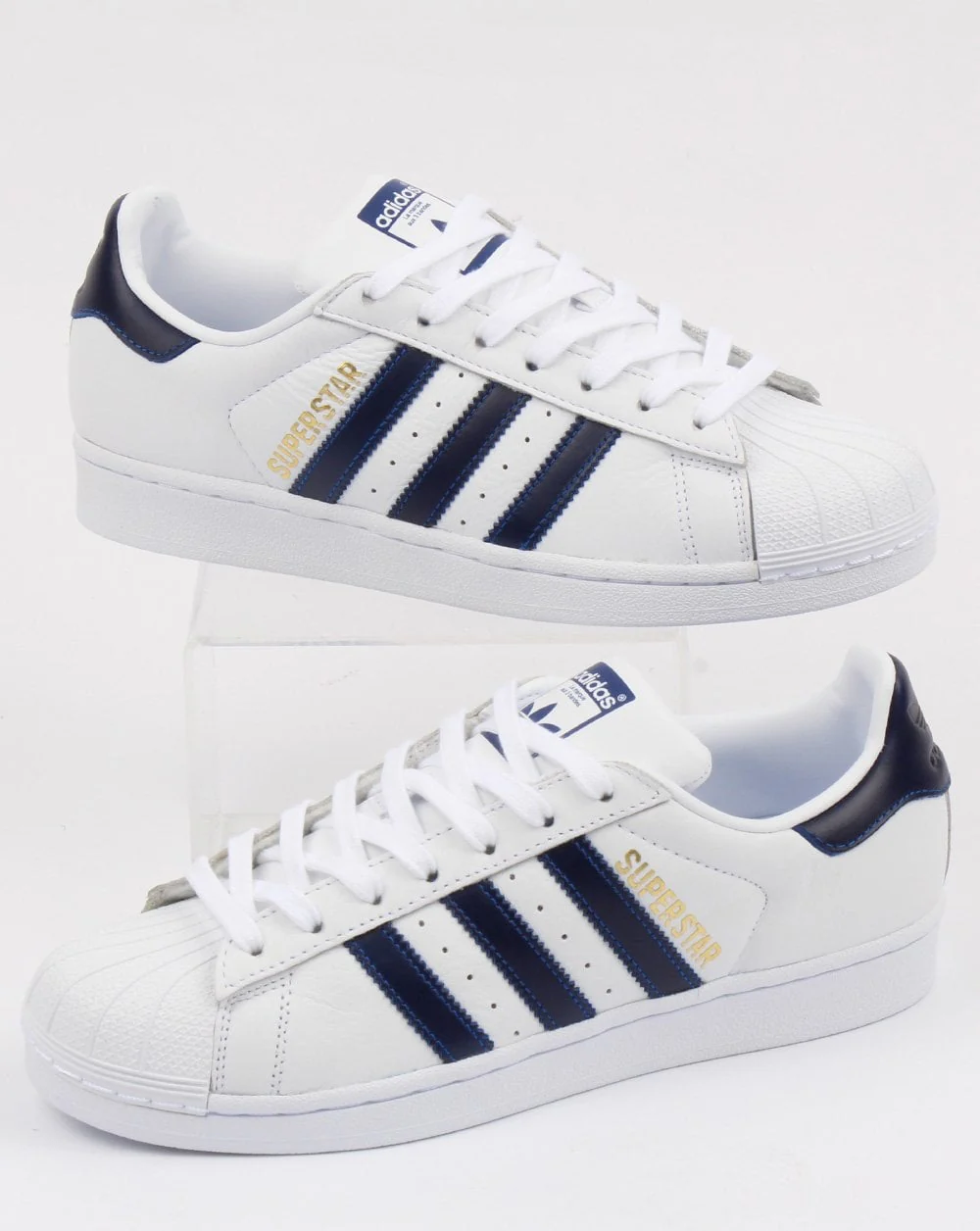 Adidas Superstar Trainers White/Collegiate Blue