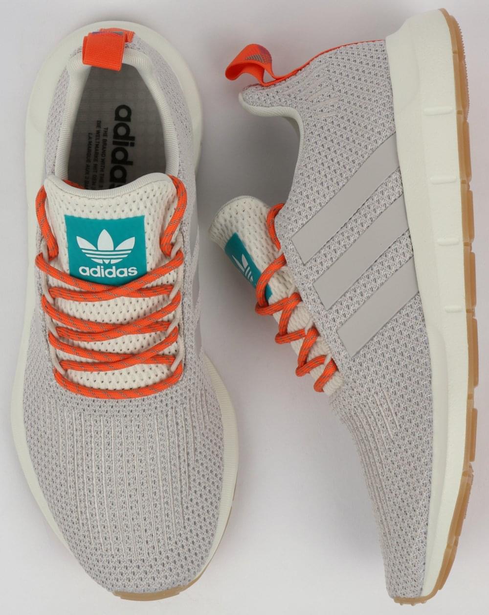 Adidas Swift Run Trainers Crystal White/Grey - Image 2