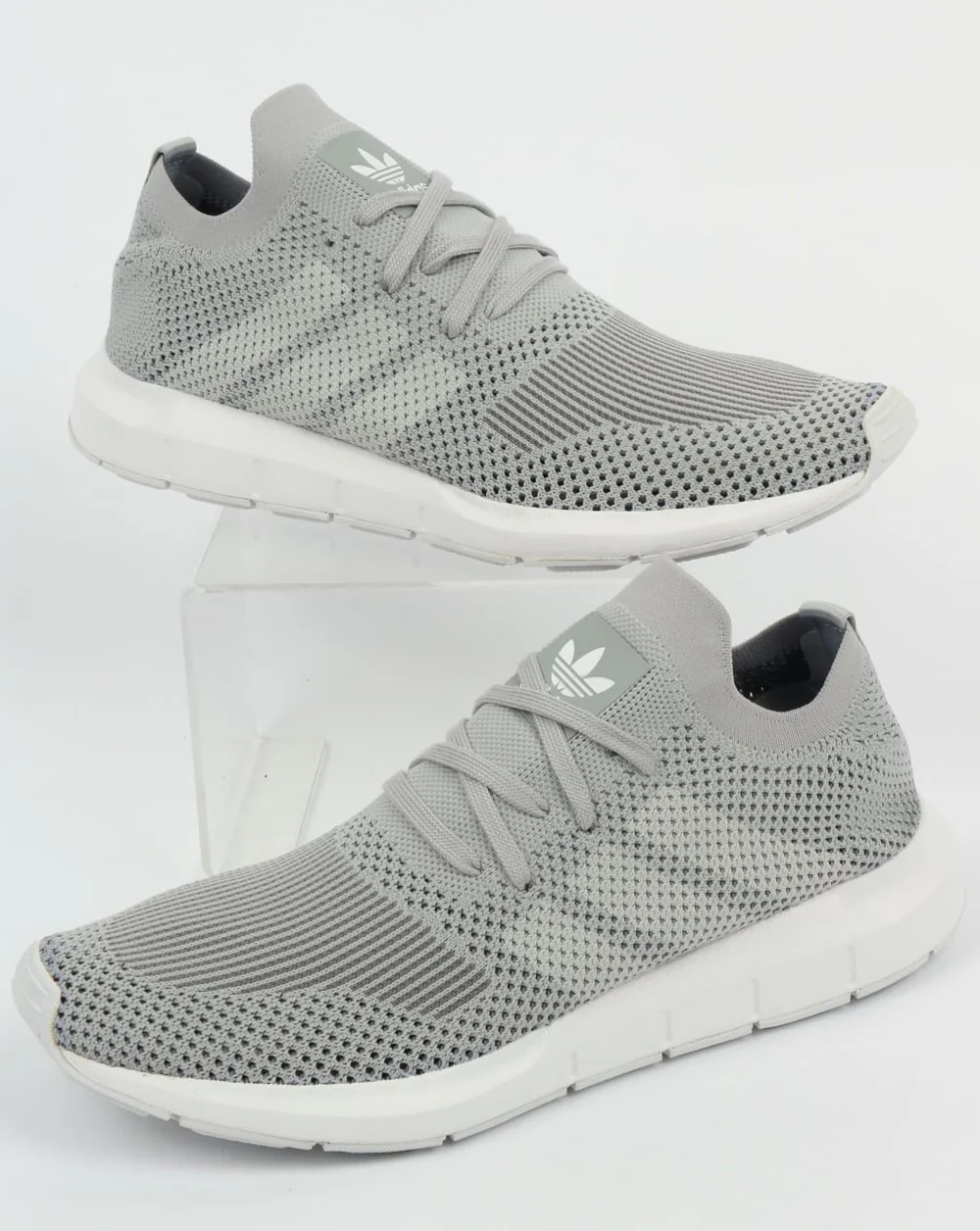 Adidas Swift Run Trainers Grey/White - Image 3