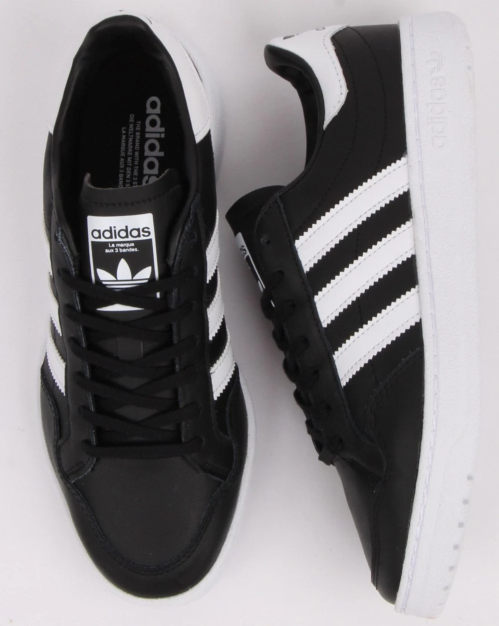 Adidas Team Court Trainers Black/White - Image 2