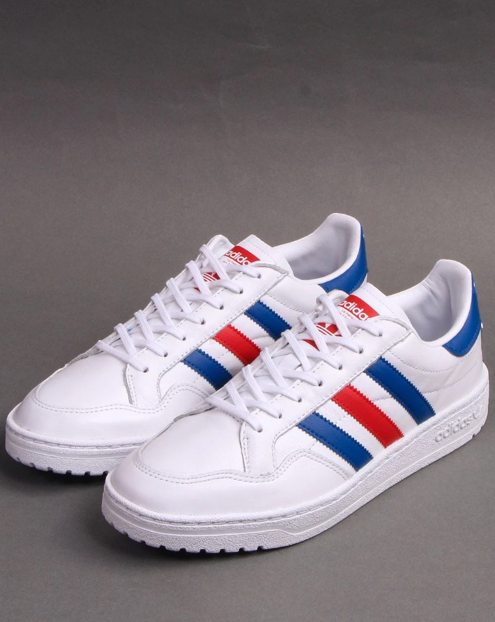 Adidas Team Court Trainers White/Royal/Scarlet - Image 3