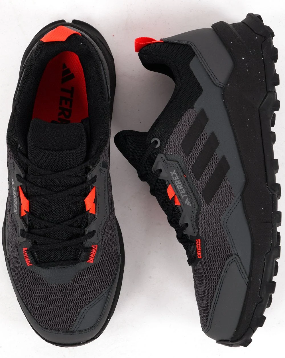 Adidas Terrex AX4 Hiking Shoes Grey Six/Solar Red/Carbon - Image 4