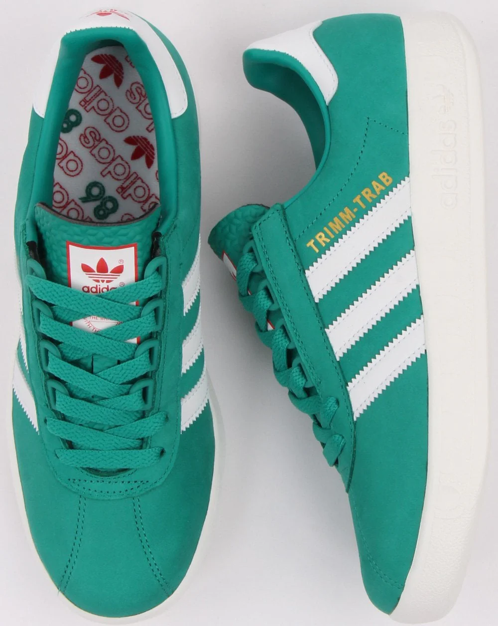 Adidas Trimm Trab Trainers Glory Green/White - Image 2