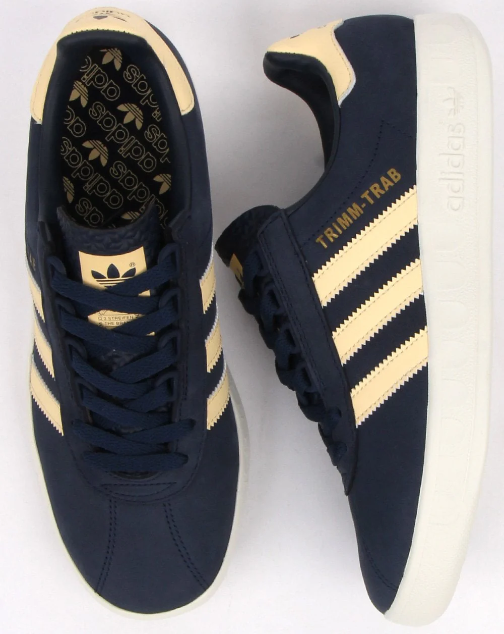 Adidas Trimm Trab Trainers Navy/Soft Yellow - Image 2