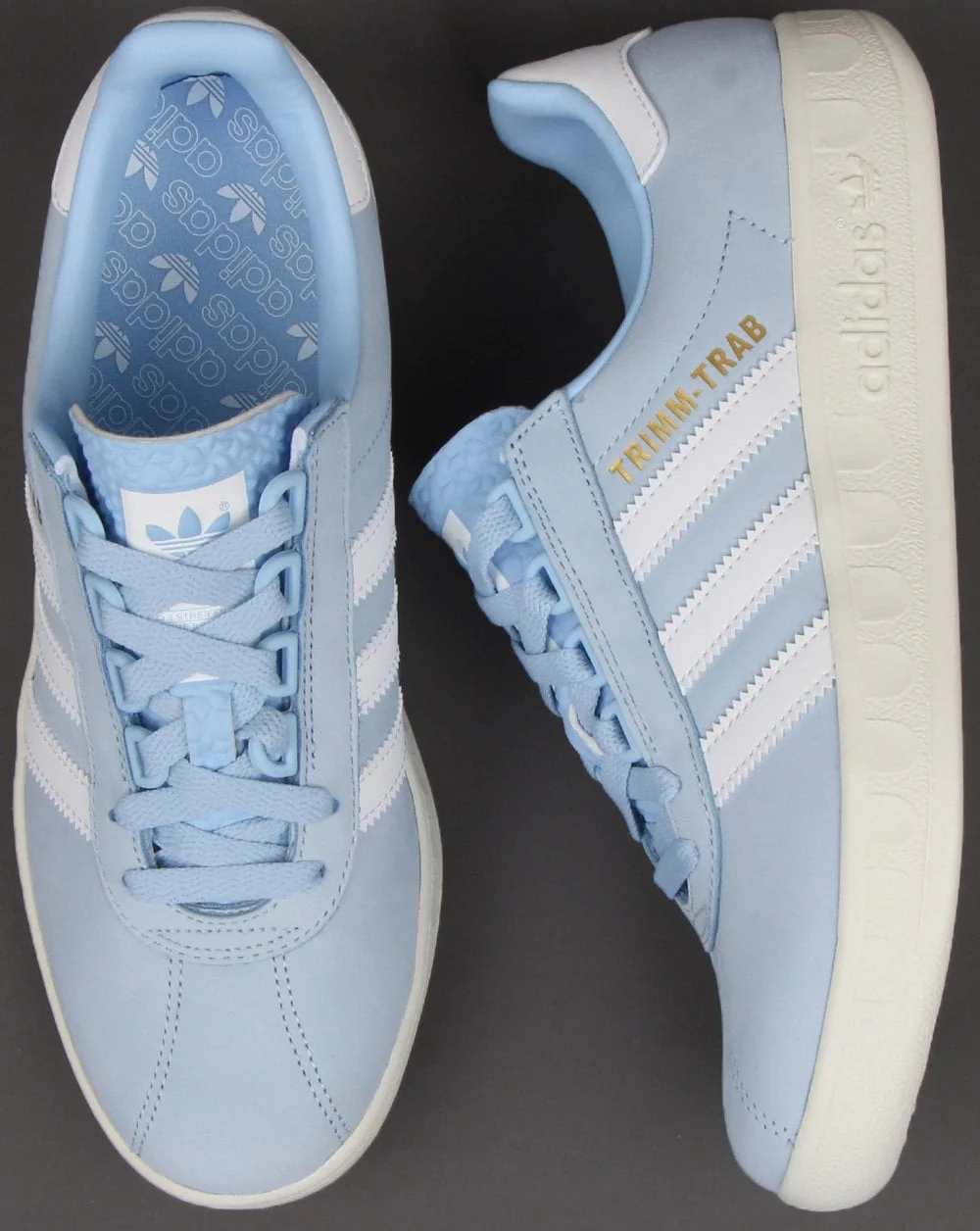 Adidas Trimm Trab Trainers Sky Blue/White - Image 4
