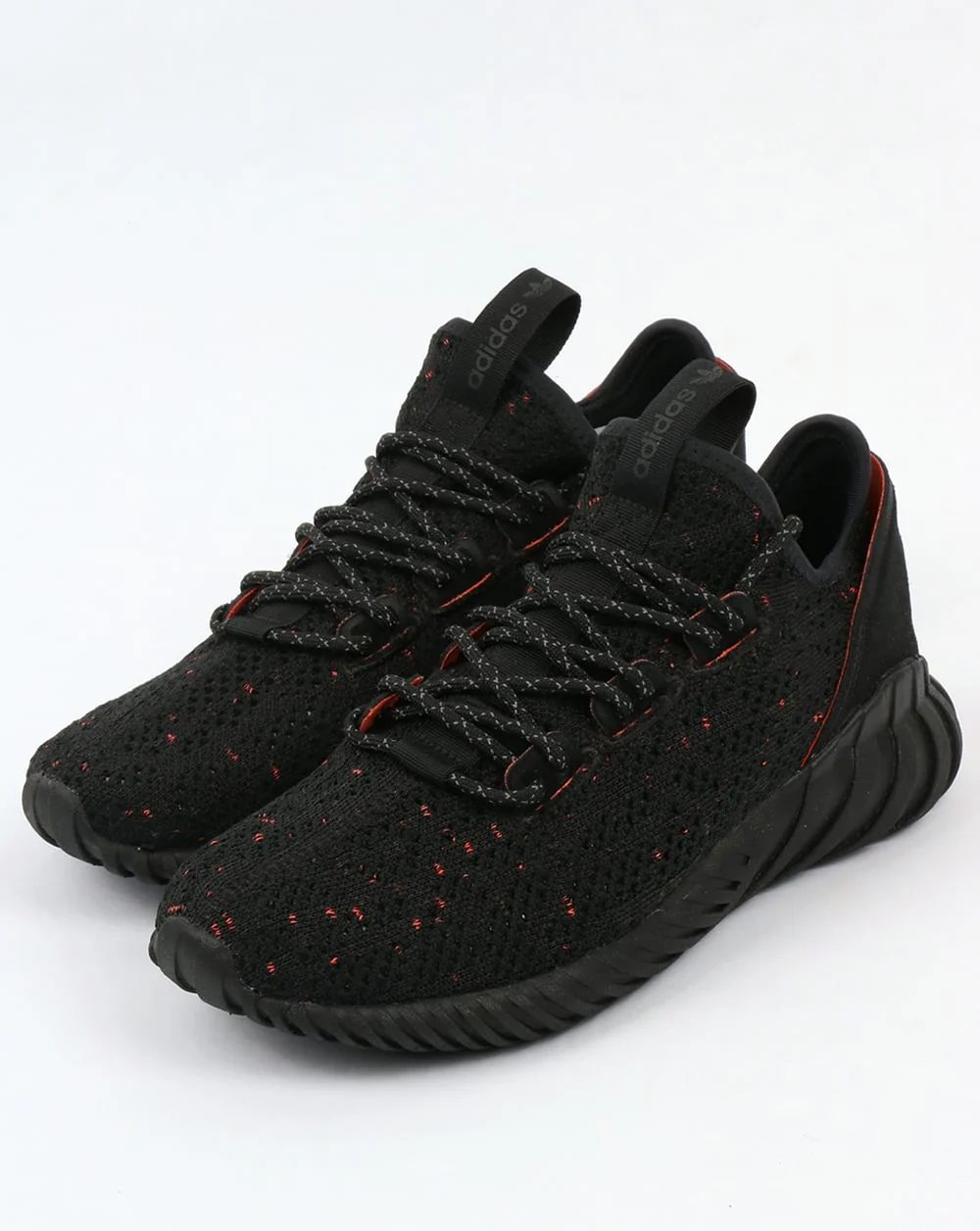 Adidas Tubular Doom Sock Trainers Black/Black/Trace Olive - Image 3
