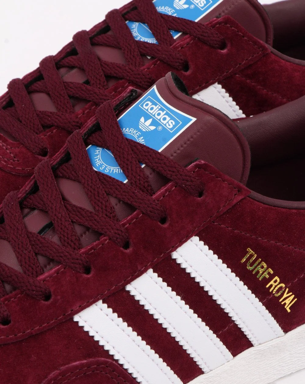 Adidas Turf Royal Trainers Deep Burgundy/White - Image 4