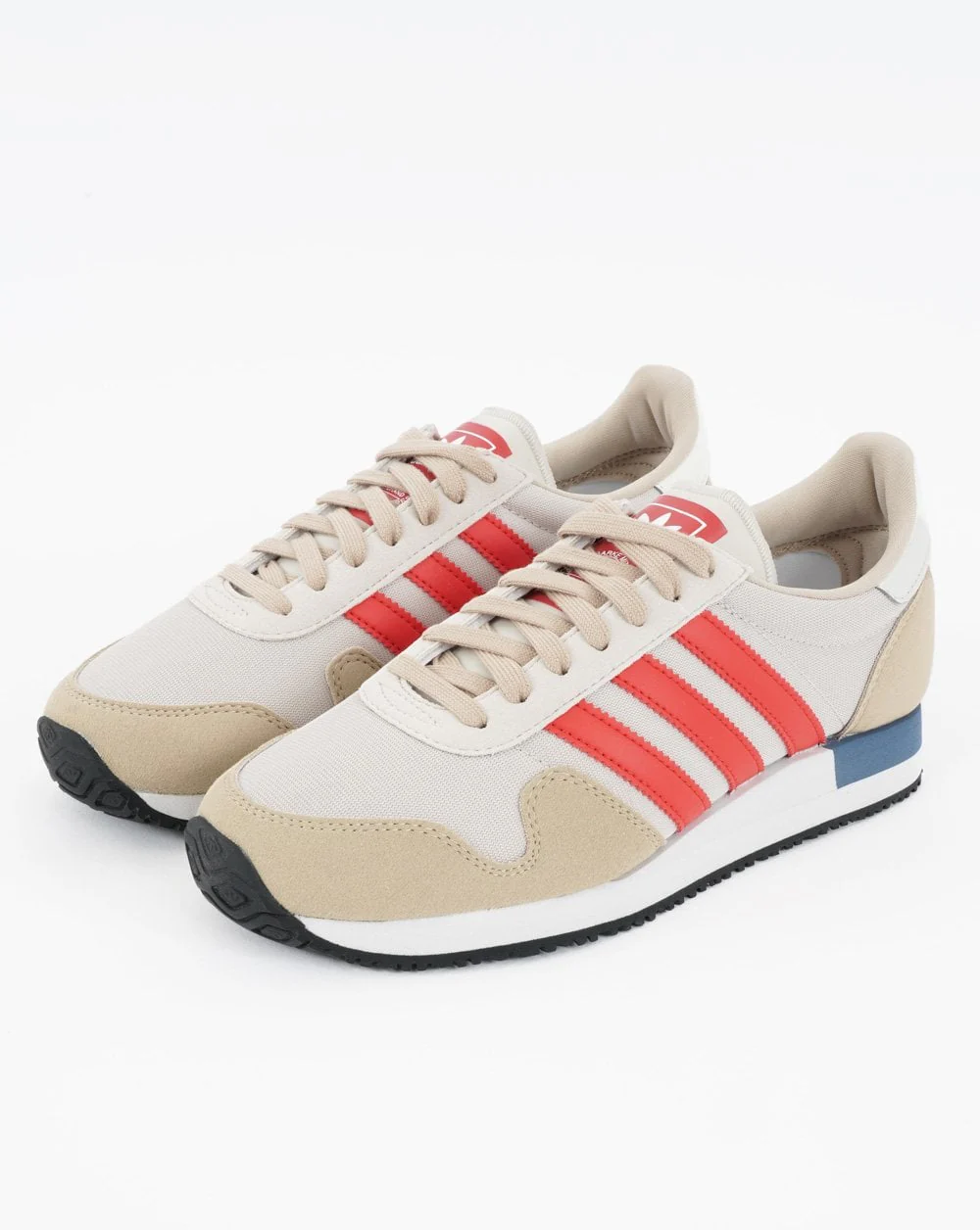 Adidas USA 84 Trainers Clear Brown/Vivid Red - Image 3