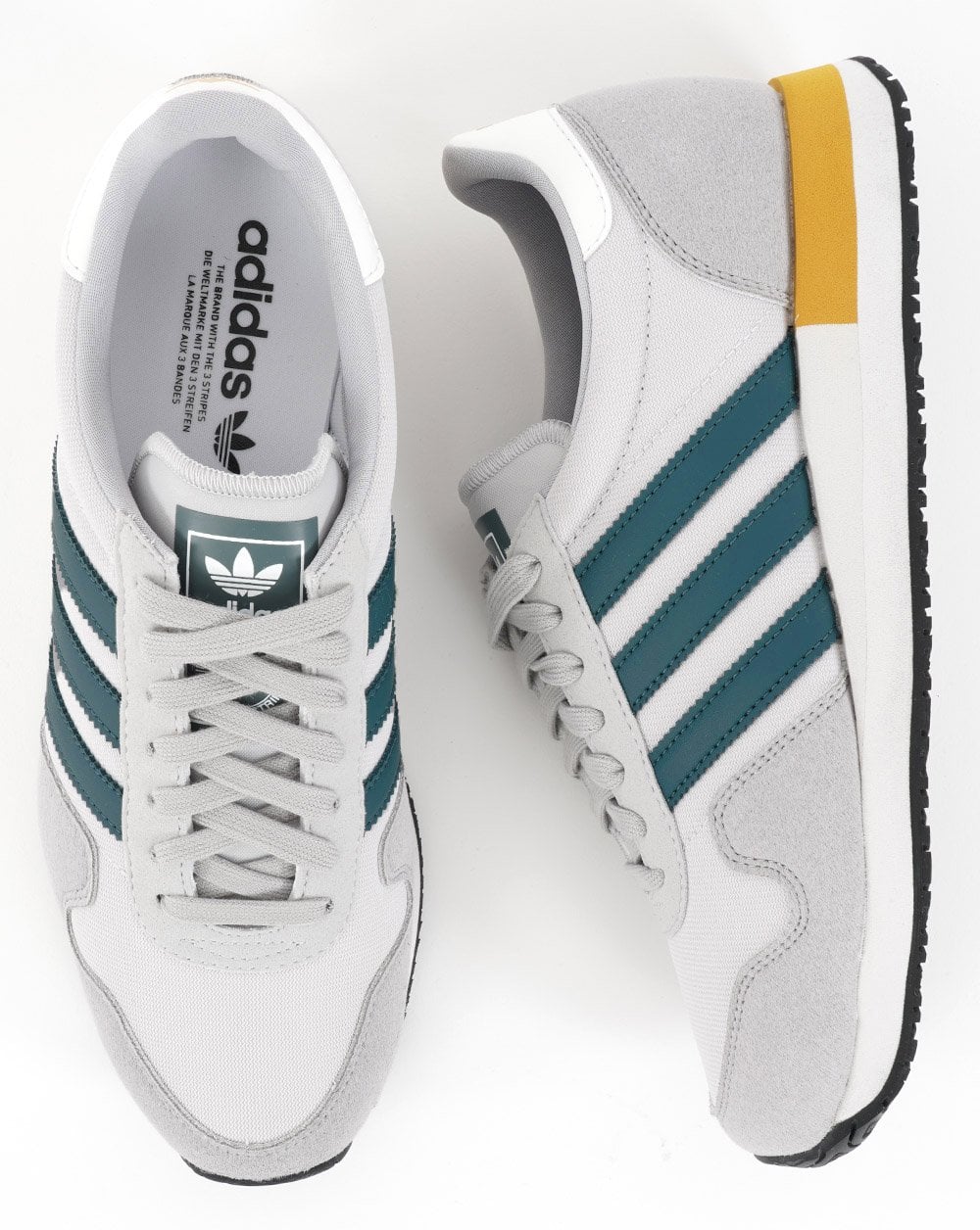 Adidas USA 84 Trainers Crystal White/Grey/Teal - Image 2