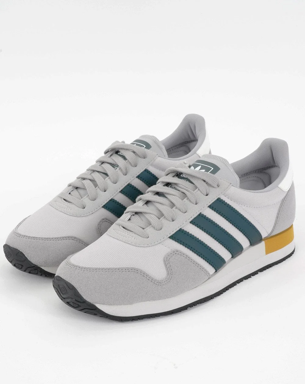 Adidas USA 84 Trainers Crystal White/Grey/Teal - Image 4