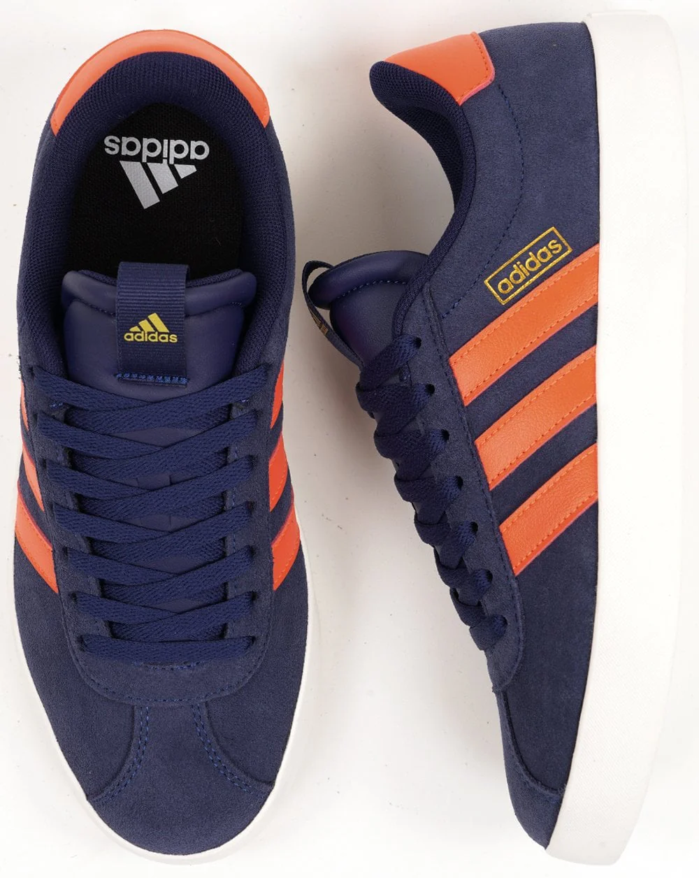 Adidas VL Court Trainers Dark Blue - Orange - Image 4