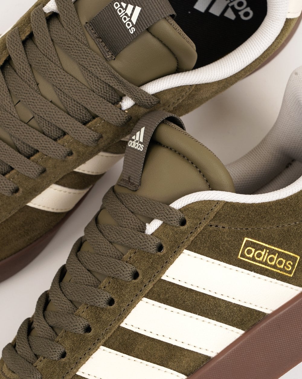 Adidas VL Court 3.0 Trainers Olive/Off White/Gum - Image 3