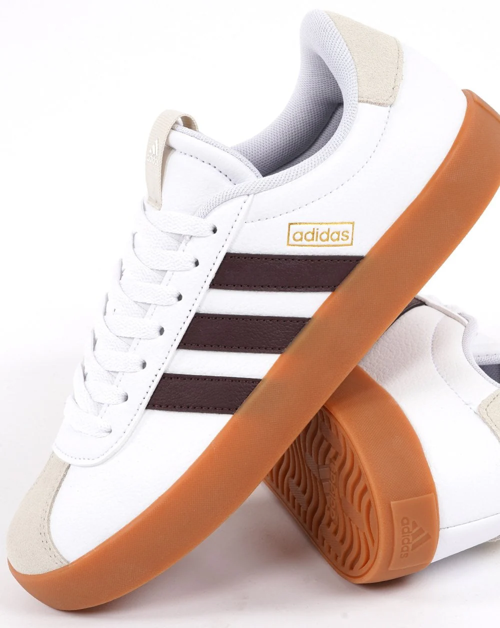Adidas VL Court 3.0 Trainers White / Gum - Image 2