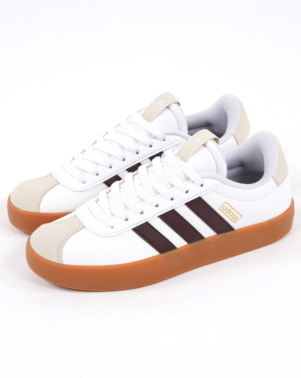 Adidas VL Court 3.0 Trainers White / Gum - Image 3