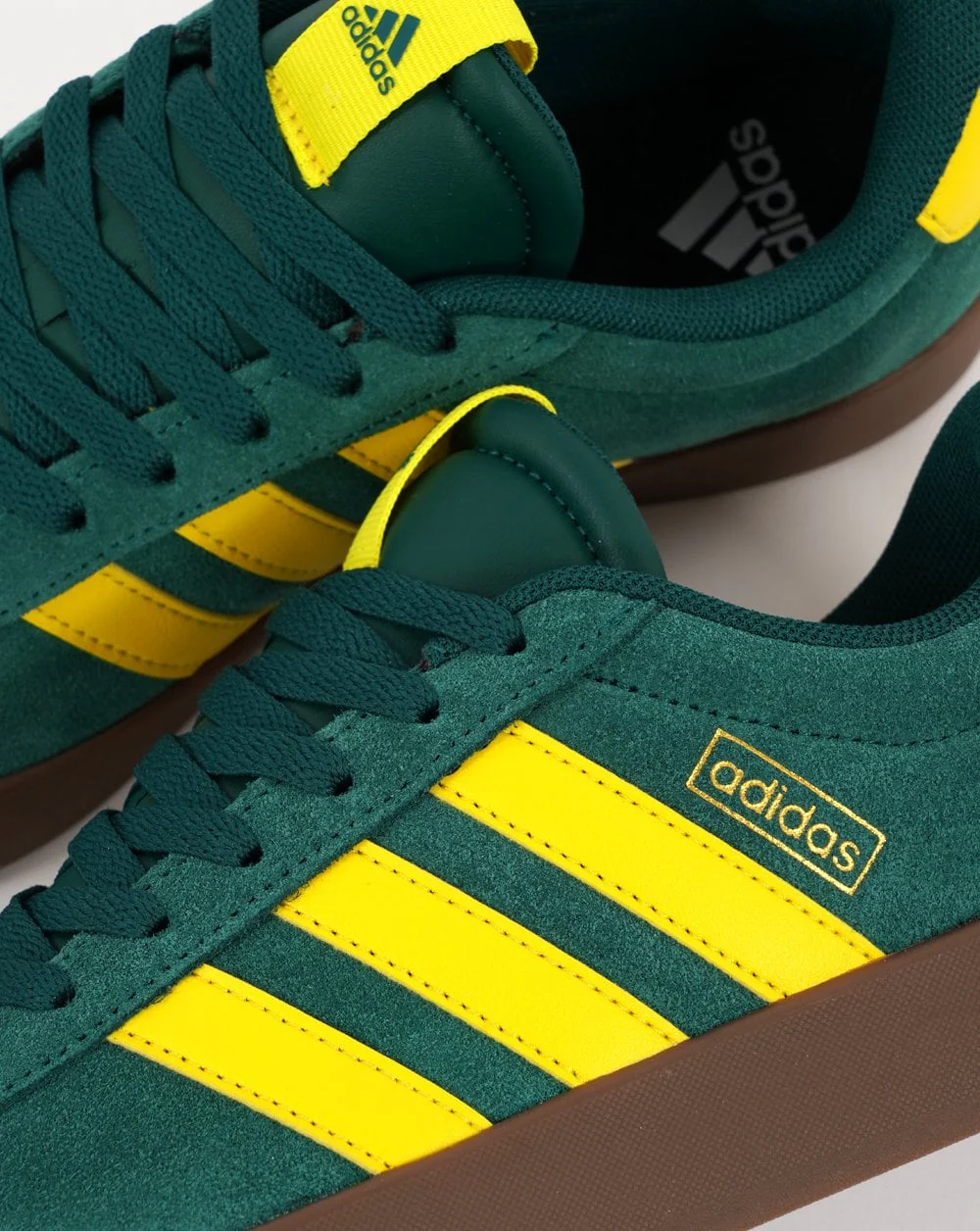 Adidas VL Court Trainers Green Yellow - Image 3