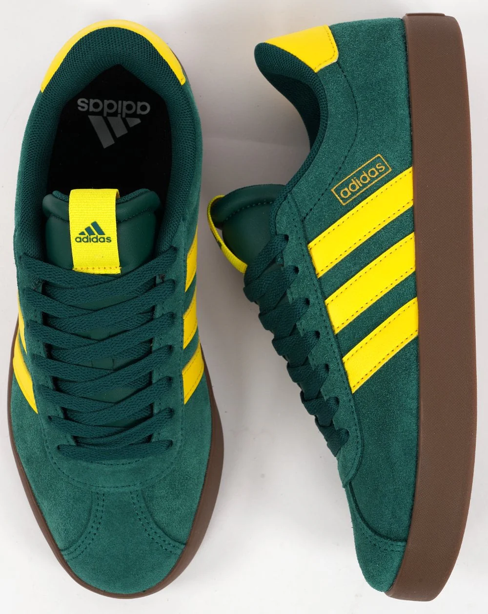 Adidas VL Court Trainers Green Yellow - Image 4