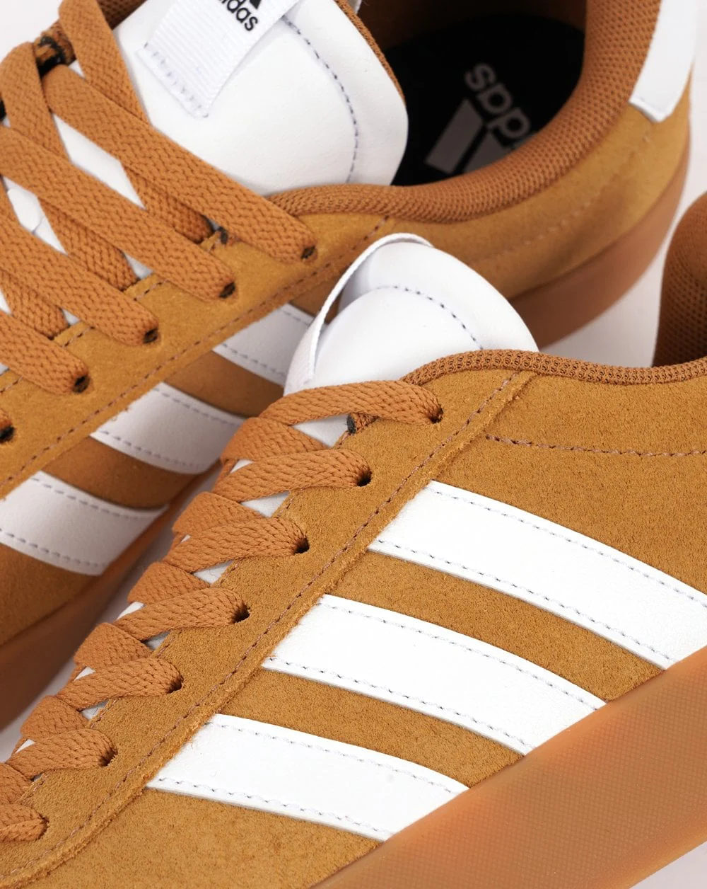 Adidas VL Court Trainers Mesa Tan White with Gum - Image 3