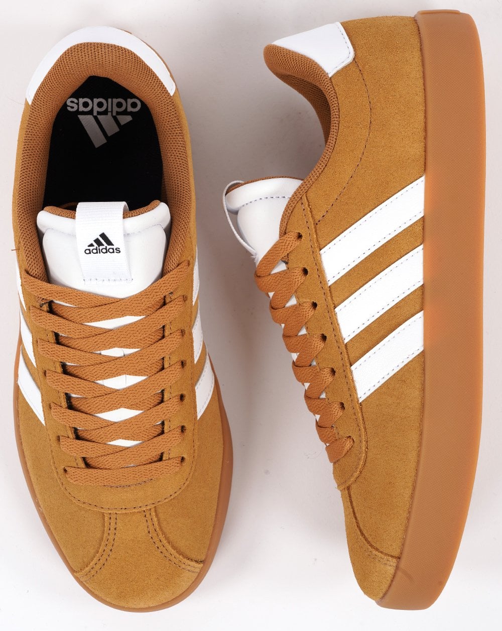 Adidas VL Court Trainers Mesa Tan White with Gum - Image 4