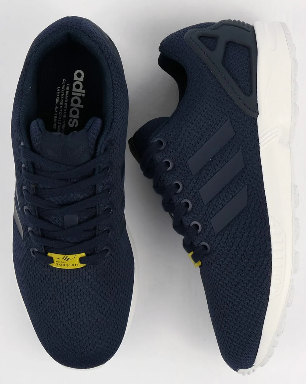 Adidas ZX Flux Trainers New Navy/White - Image 2