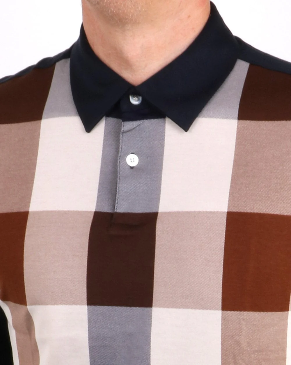 Aquascutum Abner Long Sleeve Polo Navy - Image 3