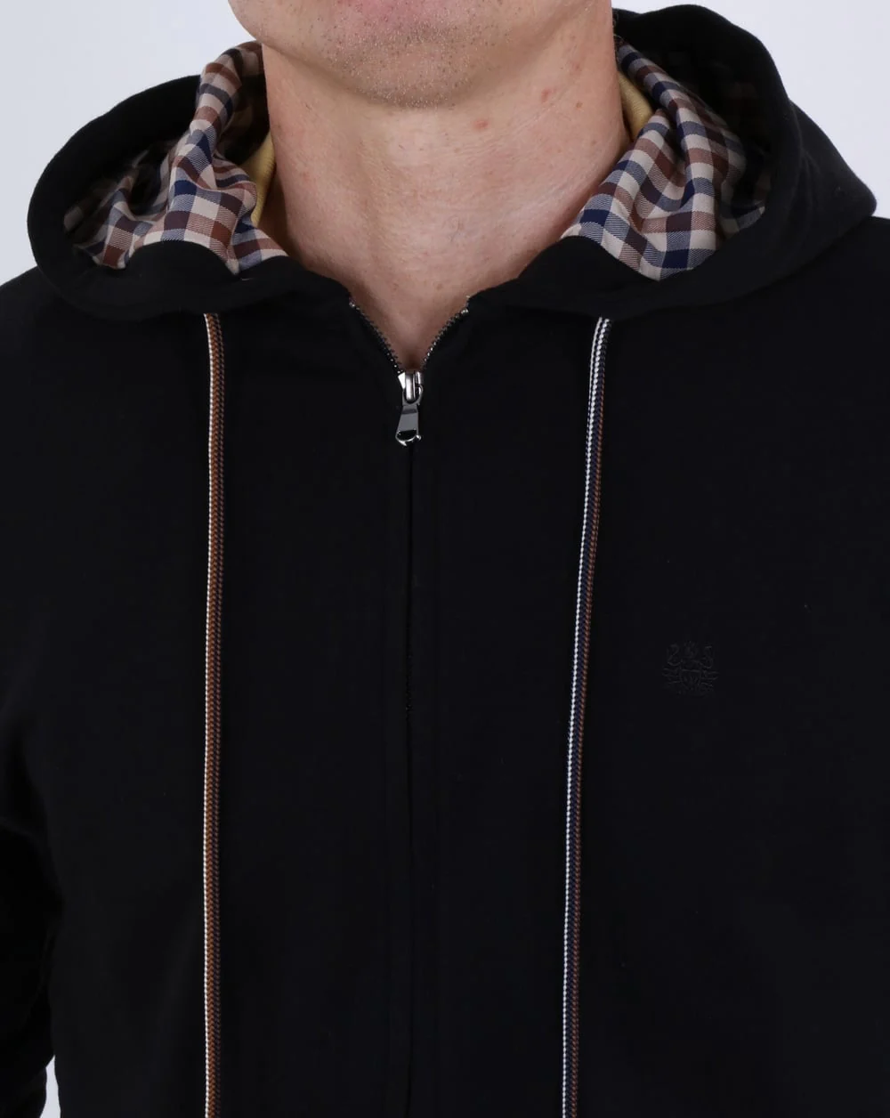 Aquascutum Arlo Sweat Hoodie Black - Image 2
