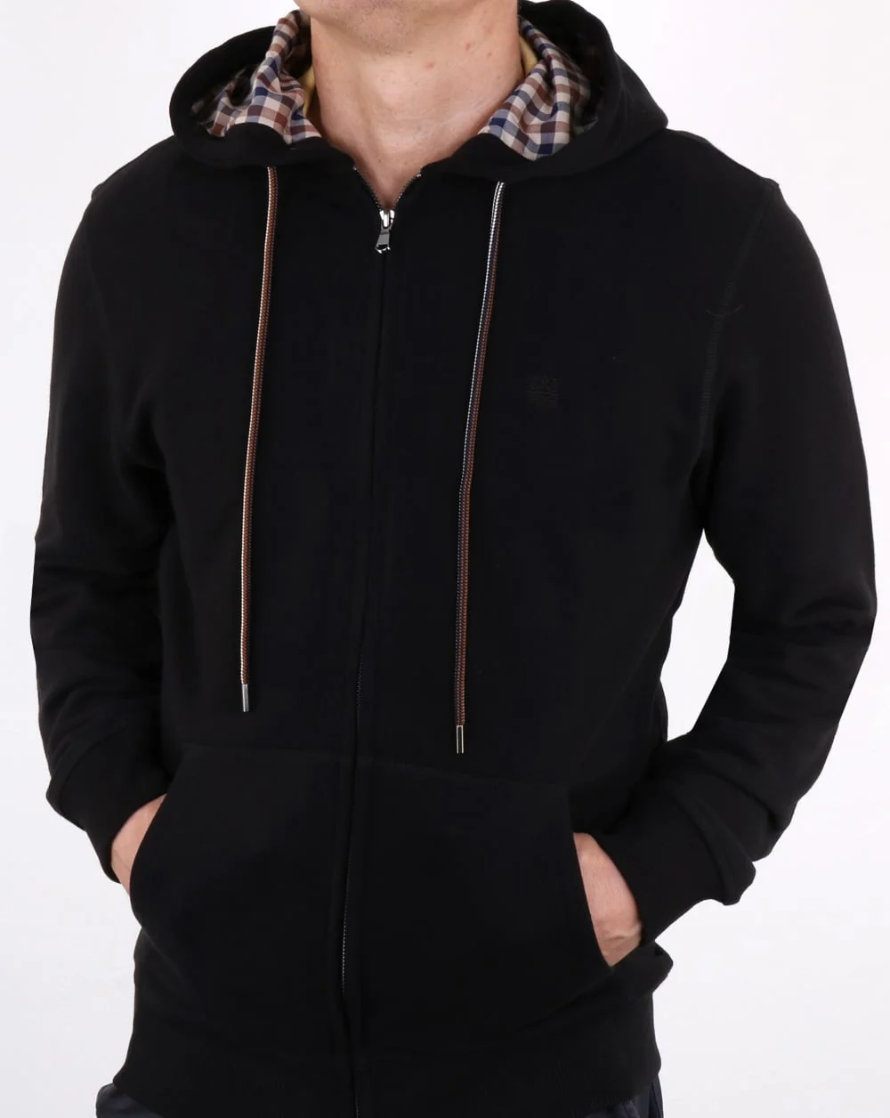 Aquascutum Arlo Sweat Hoodie Black - Image 3