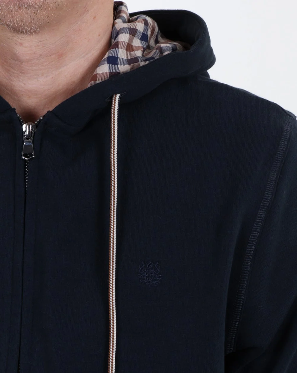 Aquascutum Arlo Sweat Hoodie Navy - Image 2