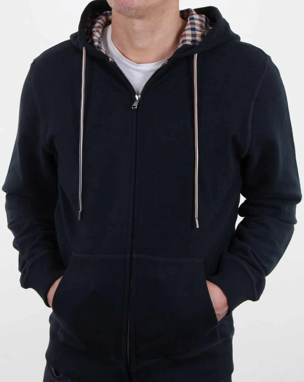 Aquascutum Arlo Sweat Hoodie Navy - Image 3