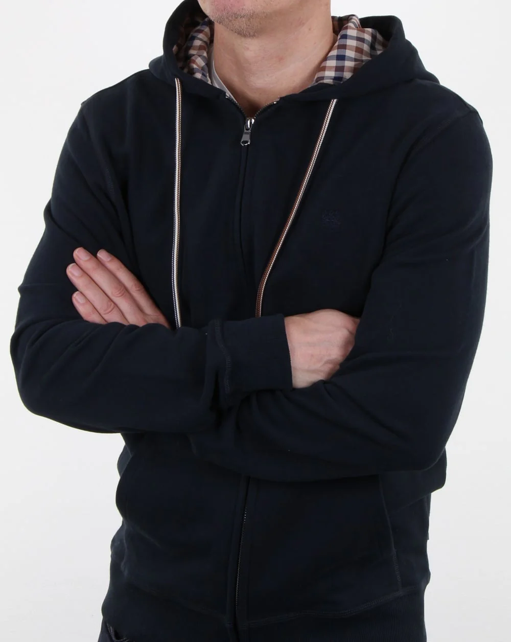 Aquascutum Arlo Sweat Hoodie Navy - Image 4