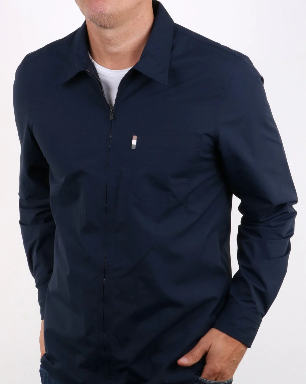 Aquascutum Brodie Zip Jacket Navy - Image 4