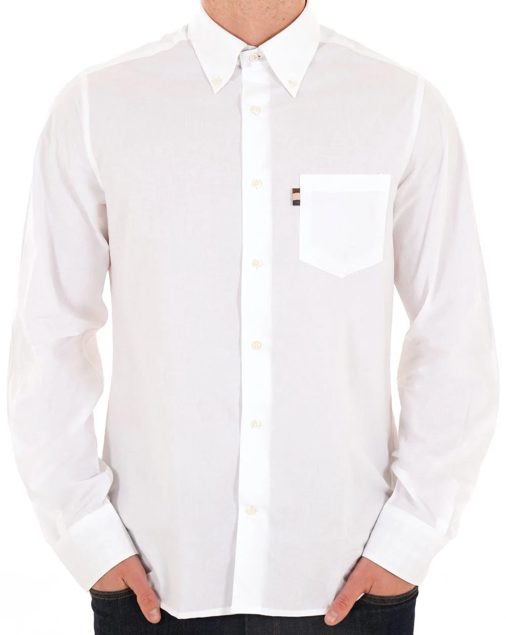 Aquascutum Button Down Oxford Shirt White - Image 2