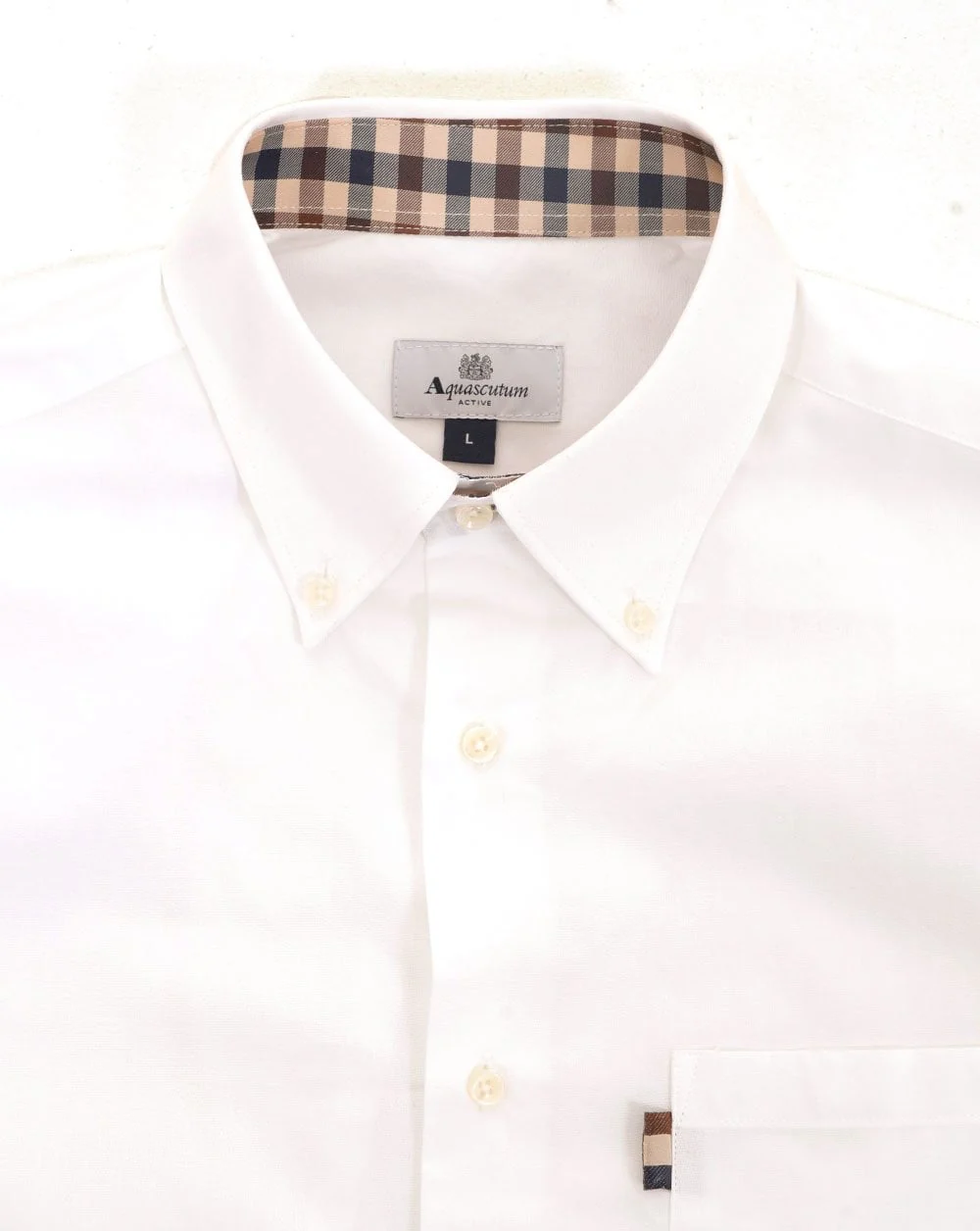 Aquascutum Button Down Oxford Shirt White - Image 4