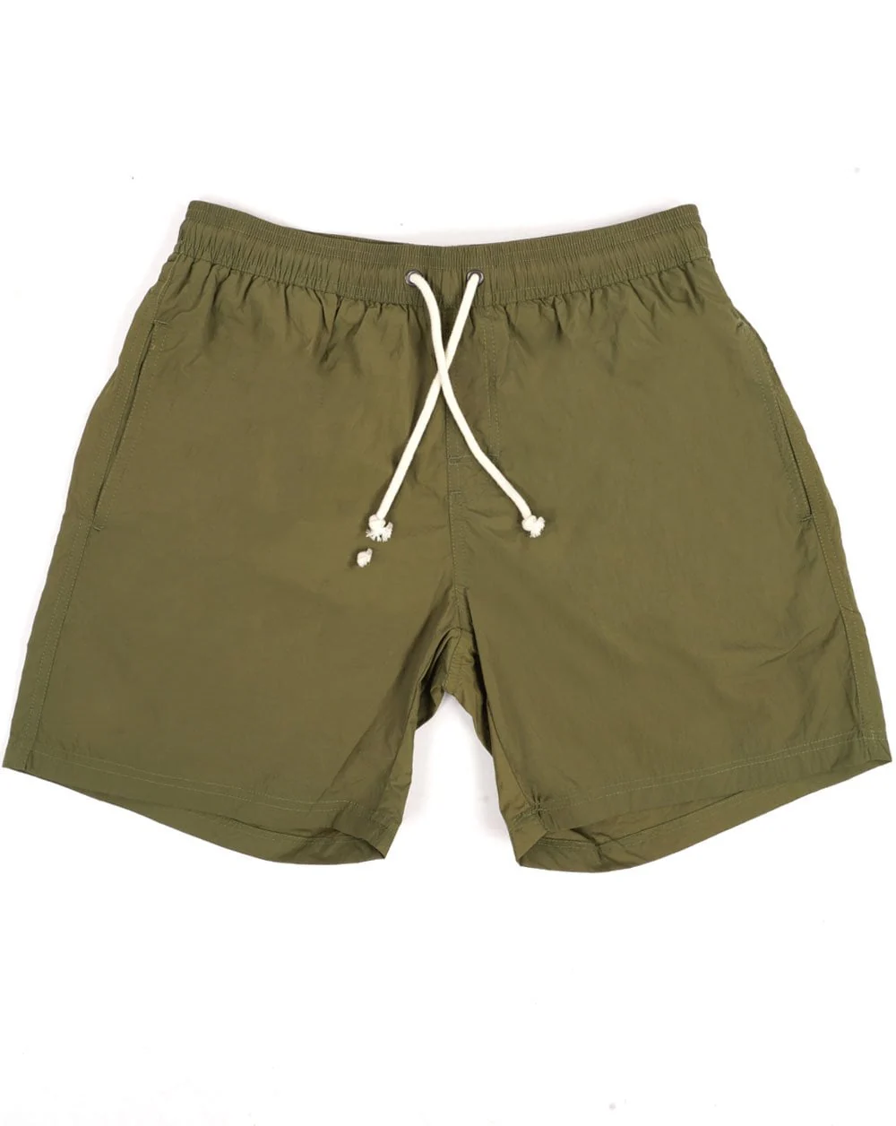 Aquascutum Check Pocket Swim Shorts Army Green - Image 2